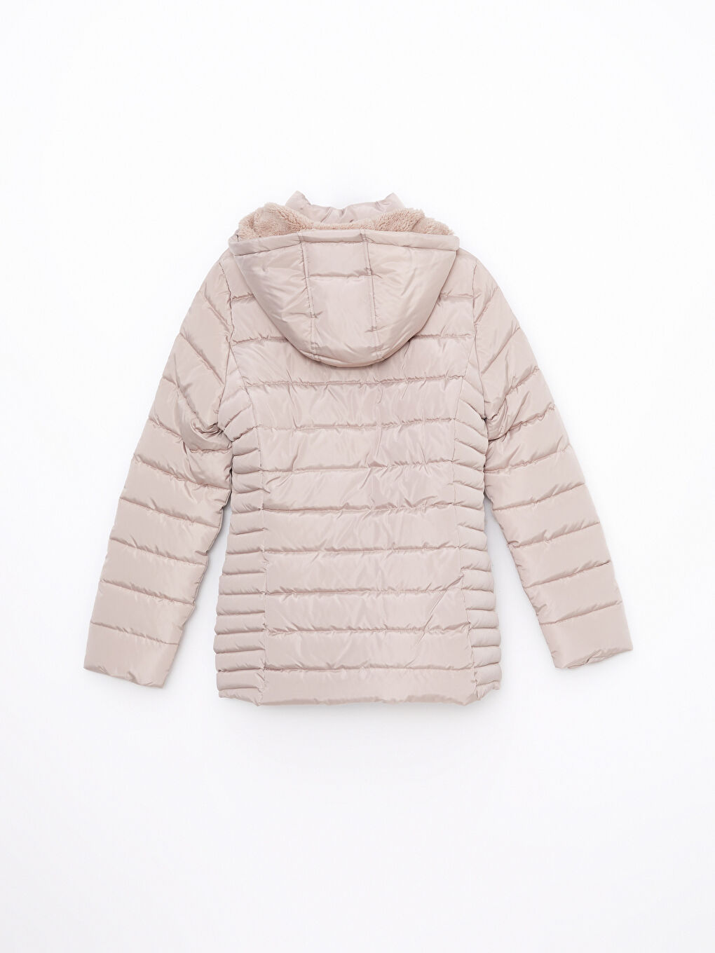 Women's Hooded Plain Puffer Coat-9