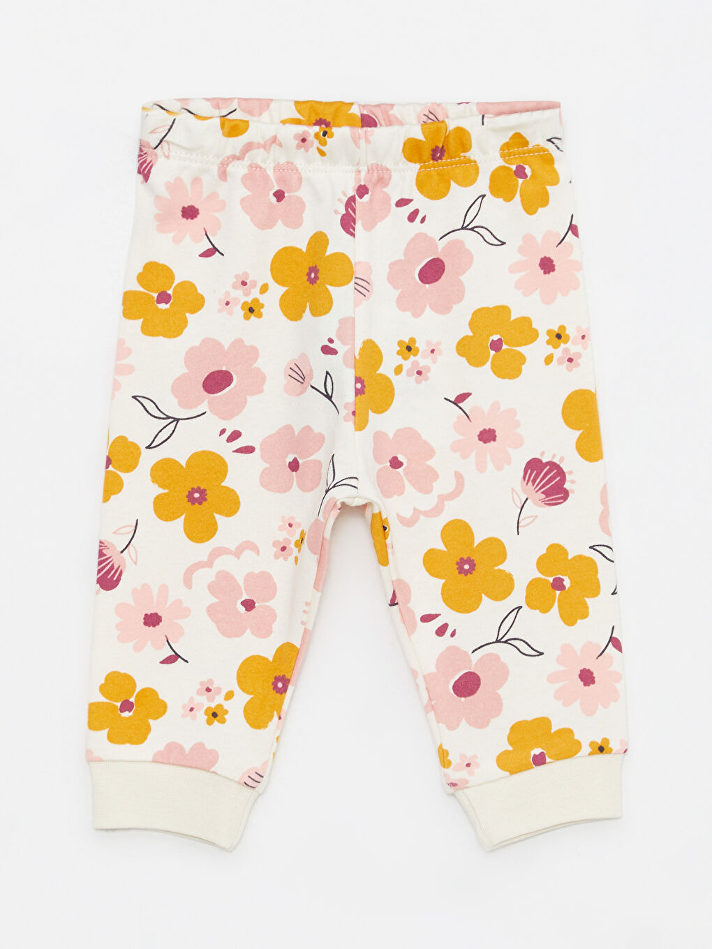 LCW baby Beli Lastikli Pamuklu Kız Bebek Pijama Alt 2'li -W21874Z1-LRA
