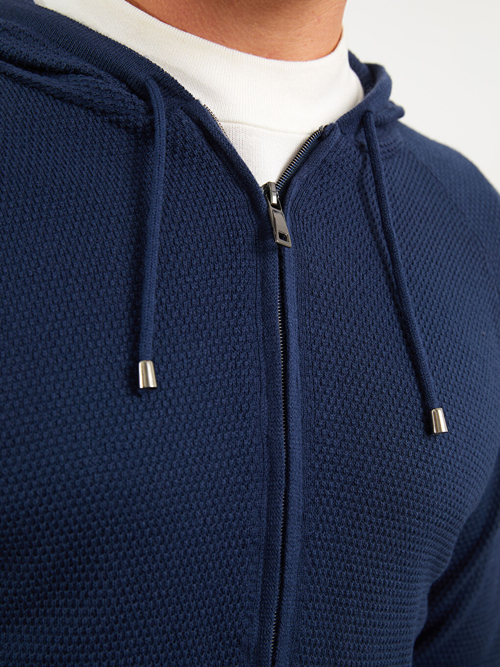 İndigo Slim Fit Kapüşonlu Erkek Triko Hırka-3