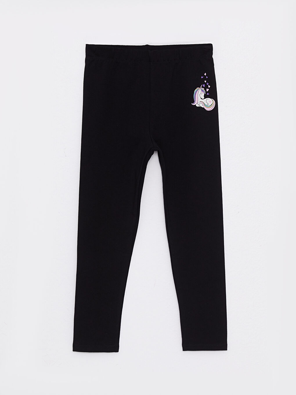 LCW Kids Elastic Waist Printed Cotton Girl Long Tights -W21879Z4-CVL