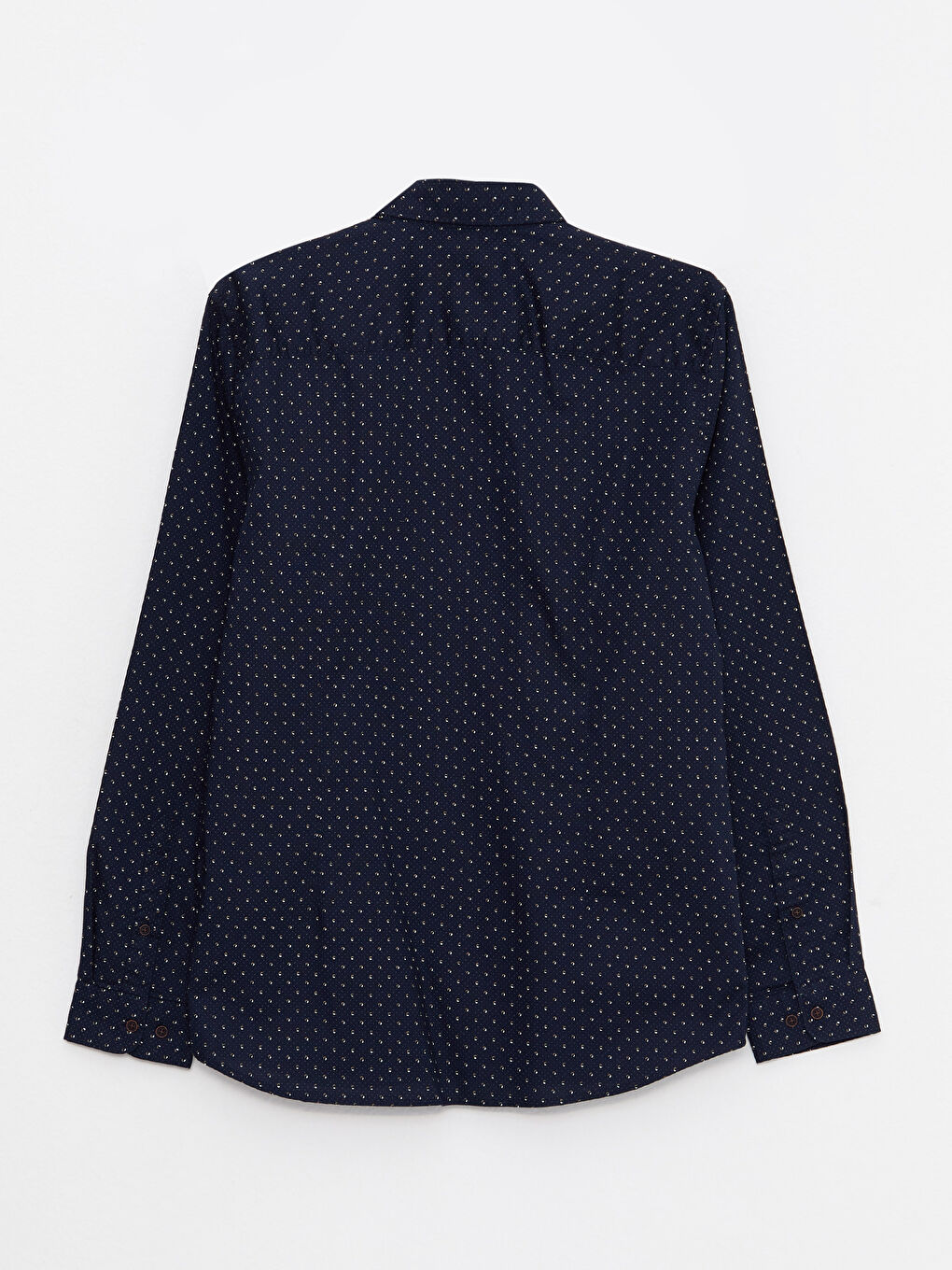 ерлерге арналған тар пішім ұзын жең өрнекті жейде-6