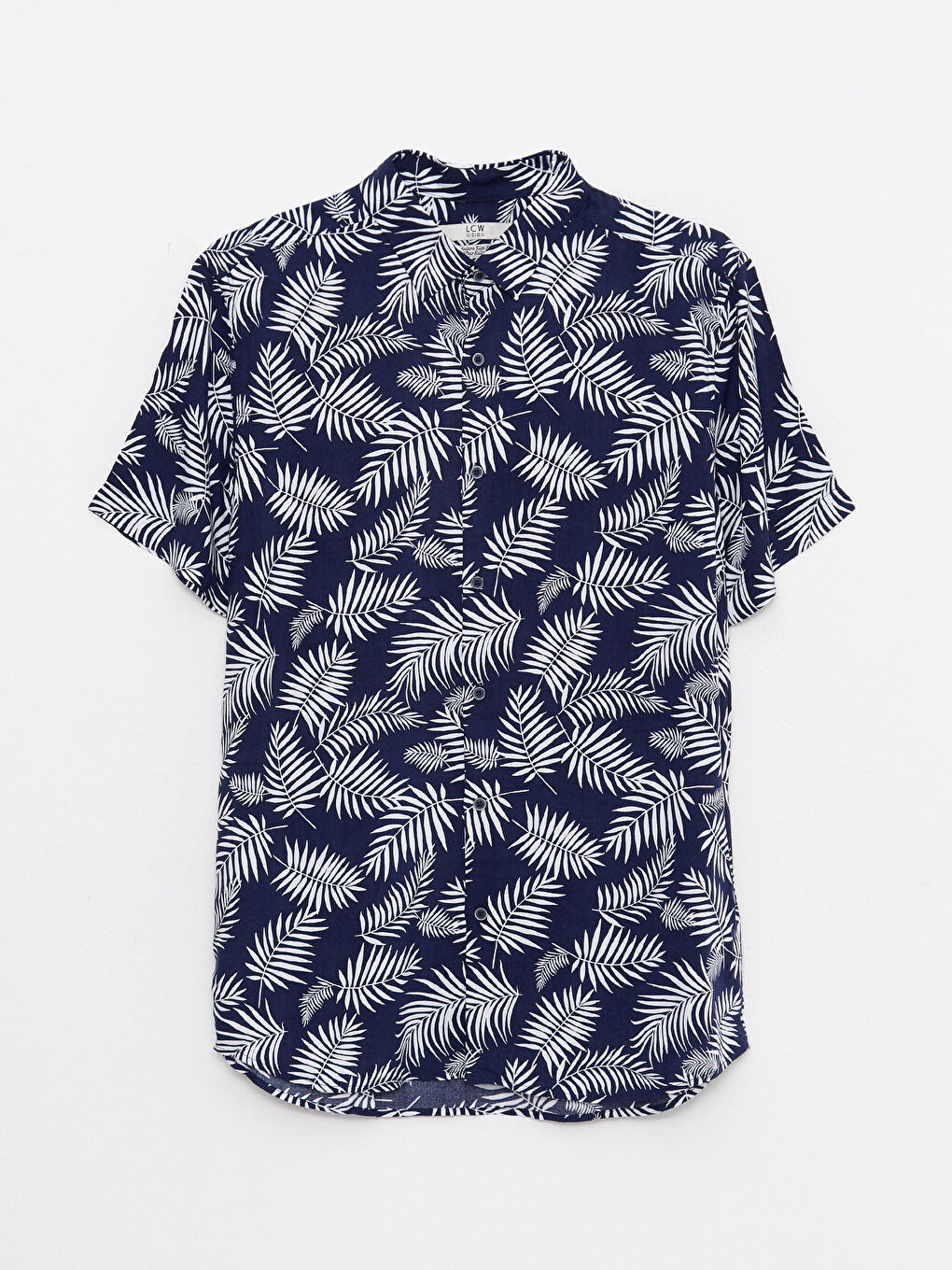 LCW Vision Slim Fit Kısa Kollu Desenli Viskon Erkek Gömlek -W21895Z8-MTY