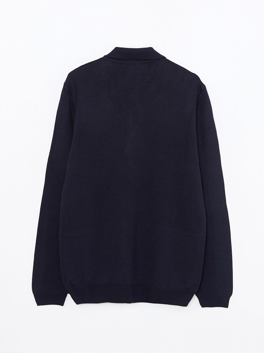 Lacivert Slim Fit Dik Yaka İnce Triko Hırka-6