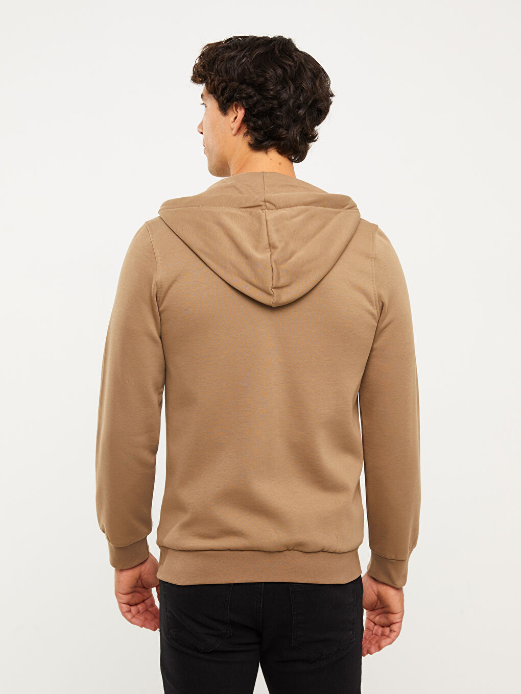 LCWAIKIKI Basic Comfortable Fit Hooded Men's Thick Sports Cardigan -W21902Z8-GUT