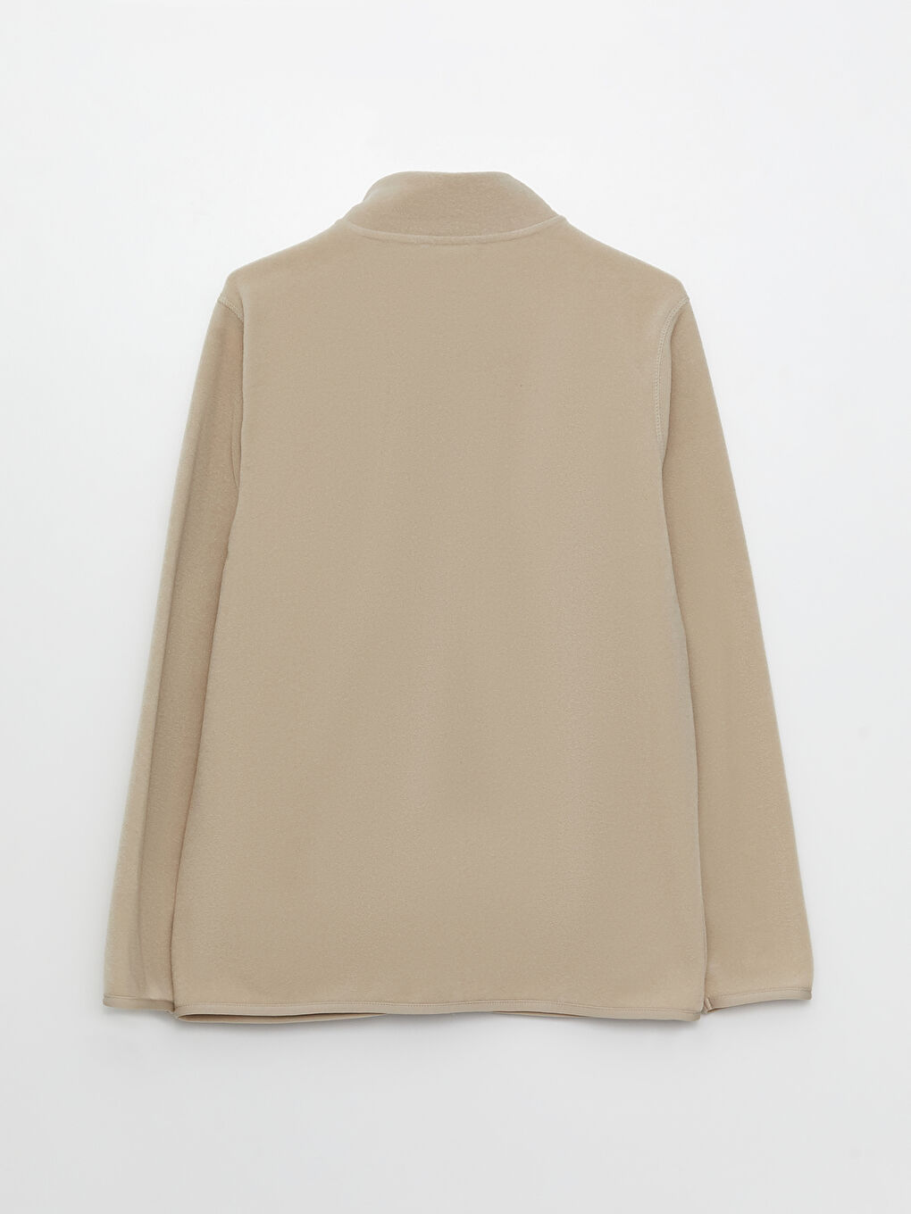 Bej Rahat Kalıp Dik Yaka Erkek Spor Hırka-6