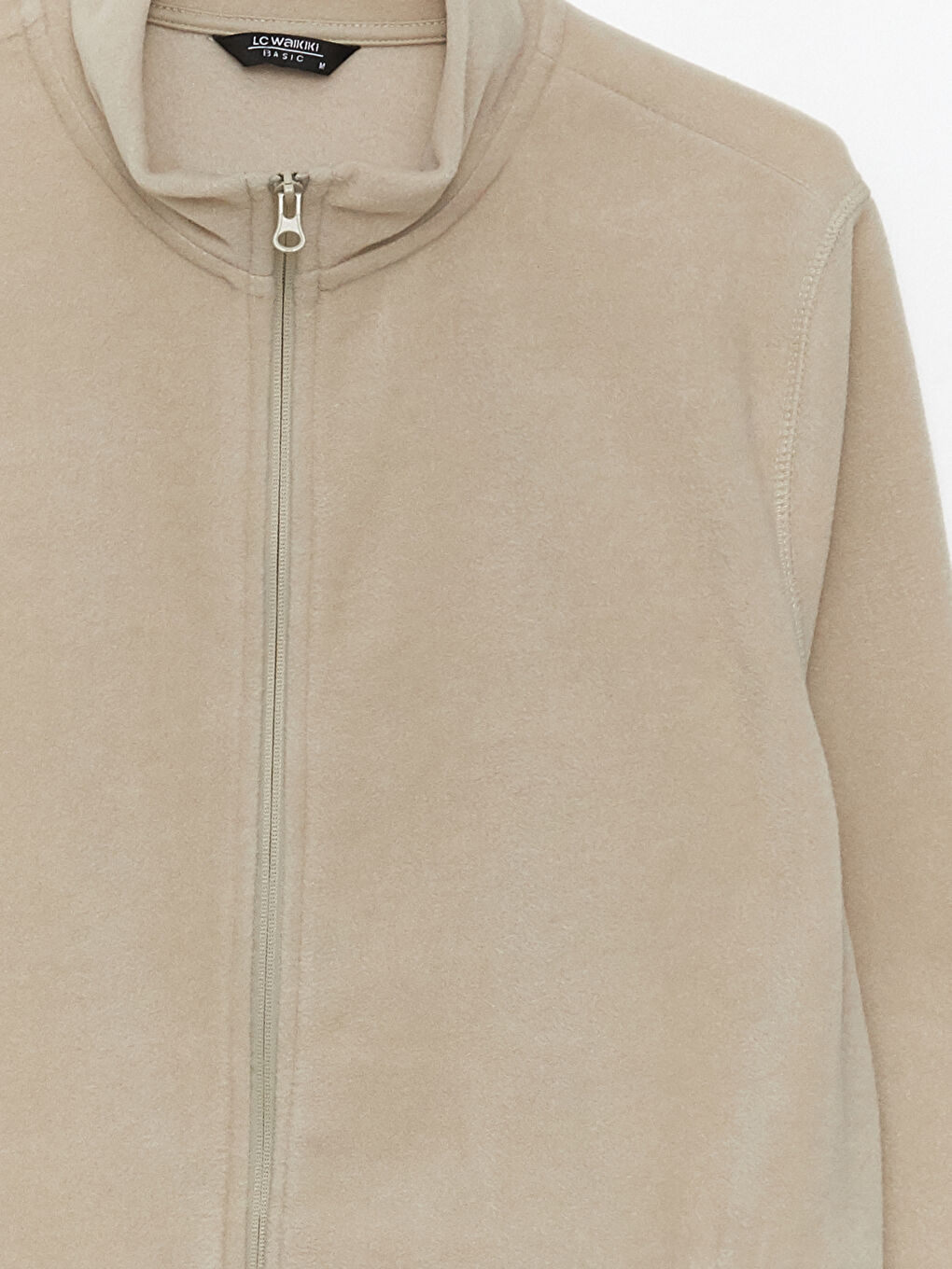 Bej Rahat Kalıp Dik Yaka Erkek Spor Hırka-7