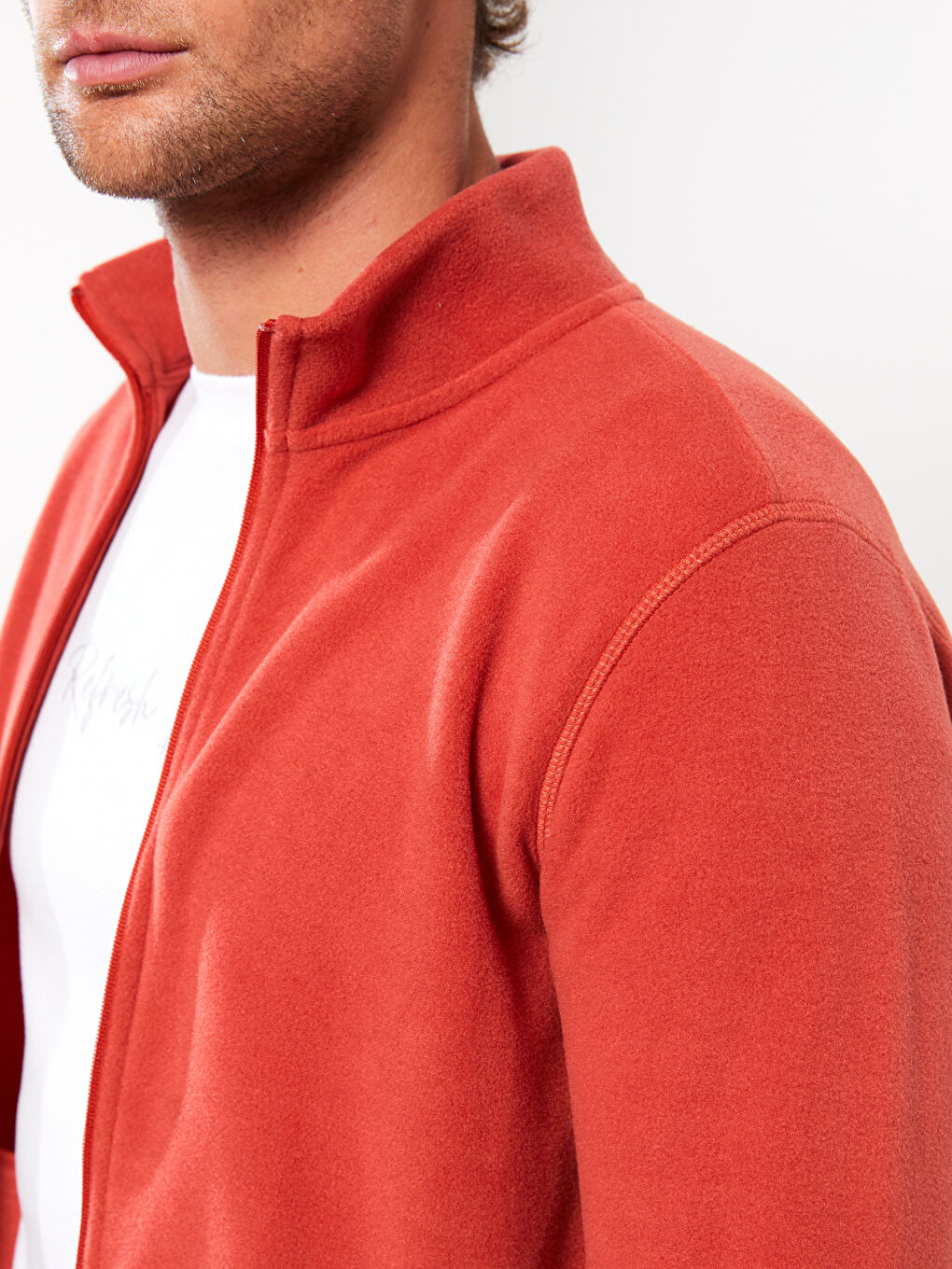 Cardigan de Sport pour Hommes à Col Cheminée Coupe Décontractée-3