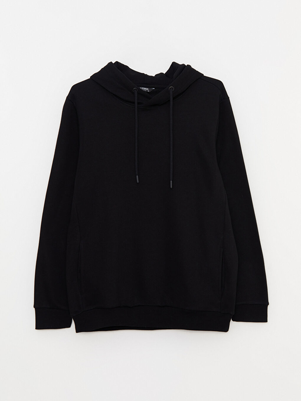 LCWAIKIKI Basic Siyah Uzun Kollu Erkek Kalın Hoodie - 5