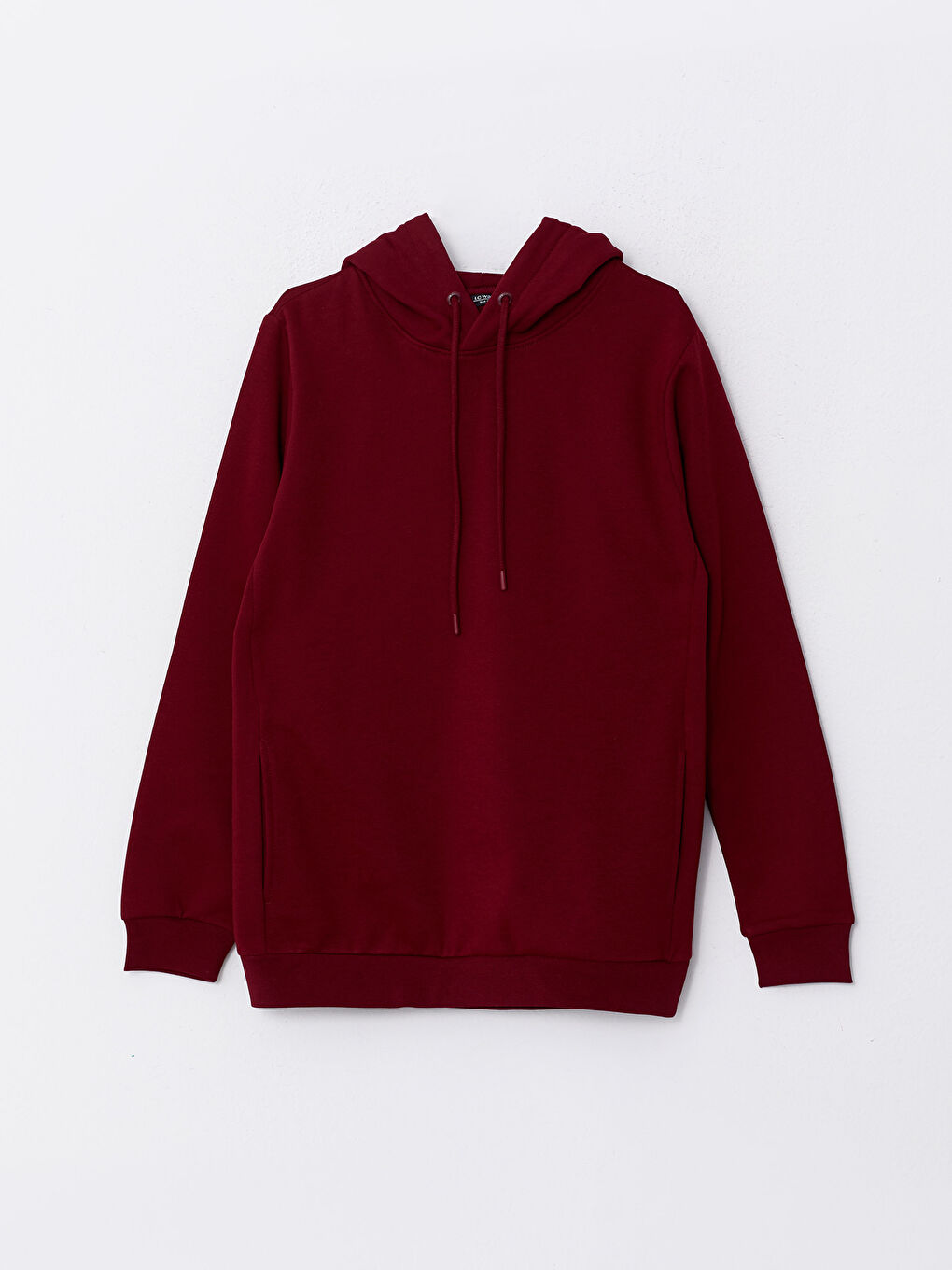 LCWAIKIKI Basic Bordo Uzun Kollu Erkek Hoodie - 5