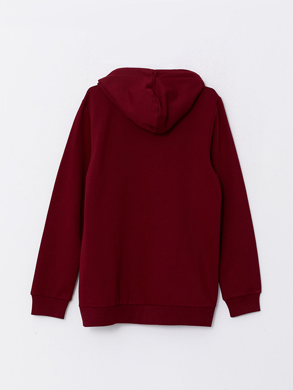 LCWAIKIKI Basic Bordo Uzun Kollu Erkek Hoodie - 6