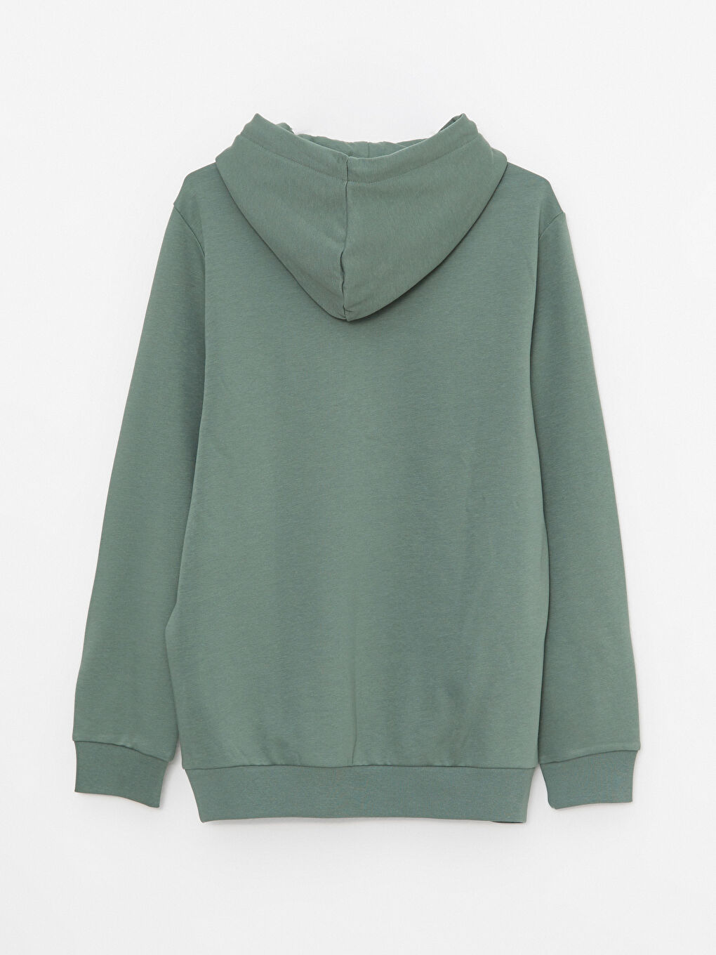 LCWAIKIKI Basic Yeşil Uzun Kollu Erkek Kalın Hoodie - 6