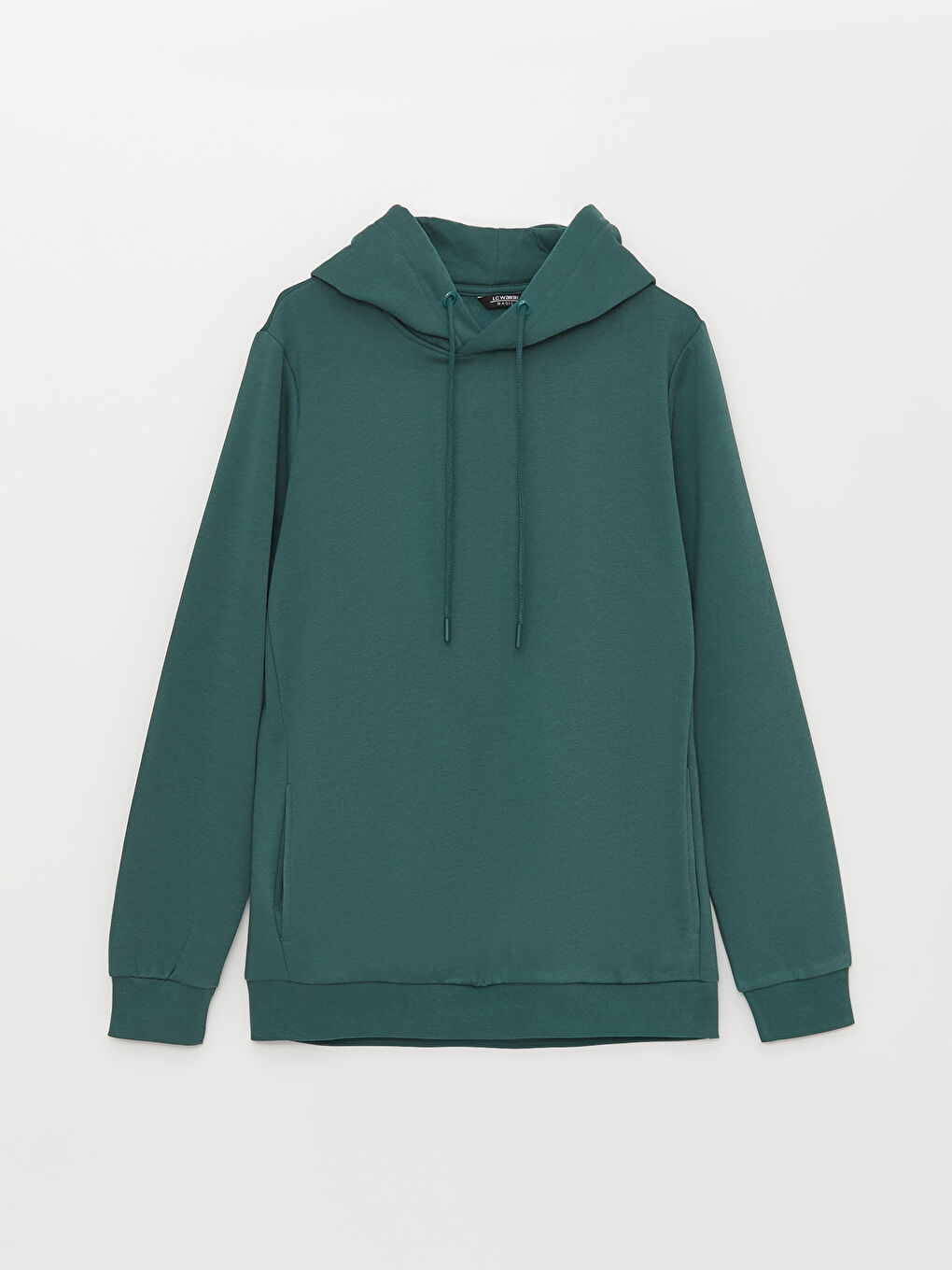 LCWAIKIKI Basic Yeşil Uzun Kollu Erkek Kalın Hoodie - 4