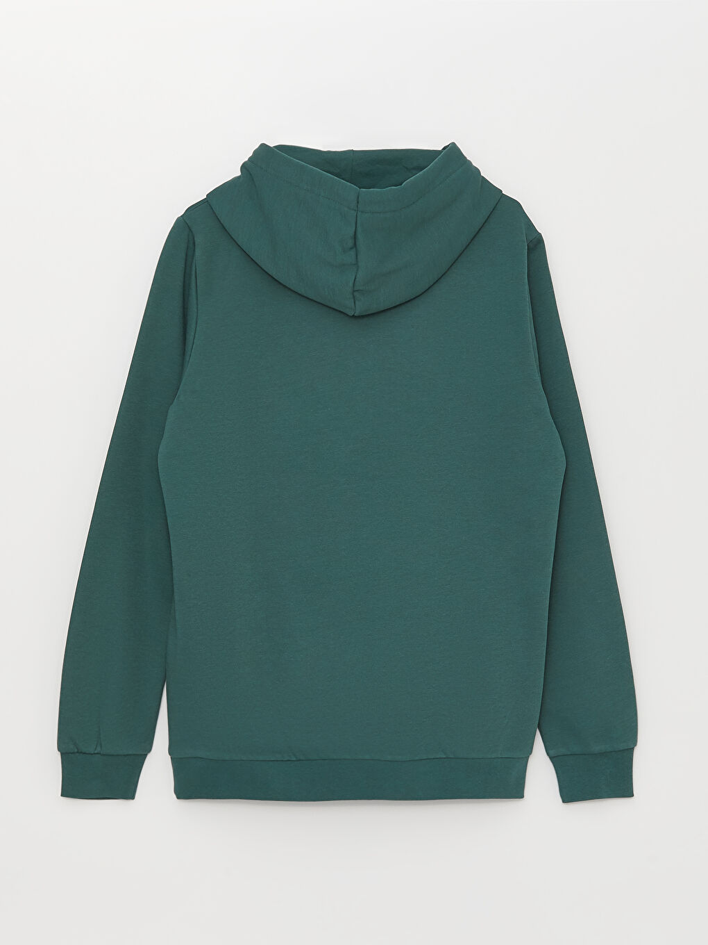 LCWAIKIKI Basic Yeşil Uzun Kollu Erkek Kalın Hoodie - 5