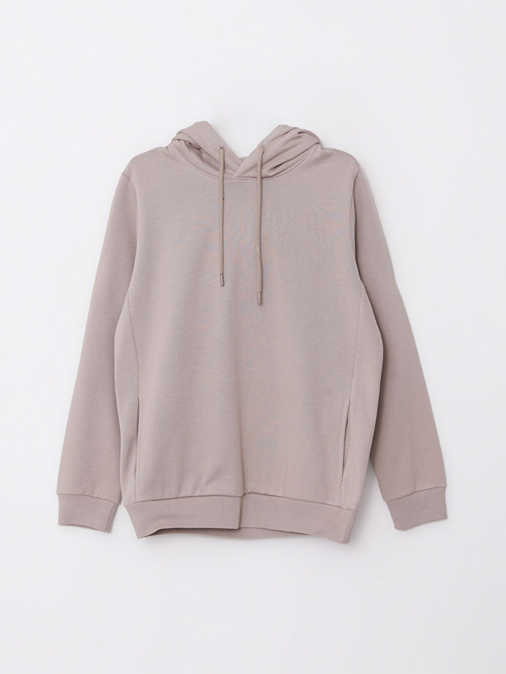 LCWAIKIKI Basic Bej Uzun Kollu Erkek Hoodie - 5