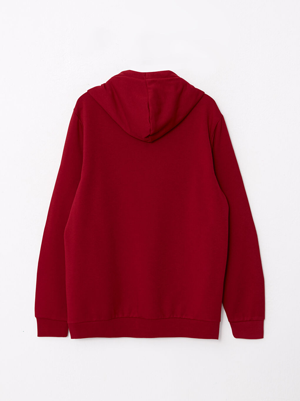 LCWAIKIKI Basic Bordo Uzun Kollu Erkek Hoodie - 6