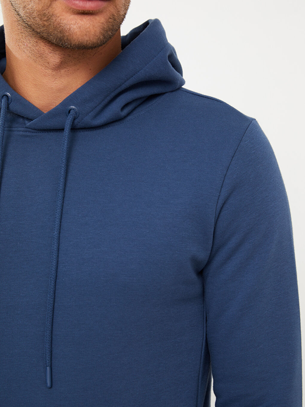 LCWAIKIKI Basic Lacivert Uzun Kollu Erkek Kalın Hoodie - 3