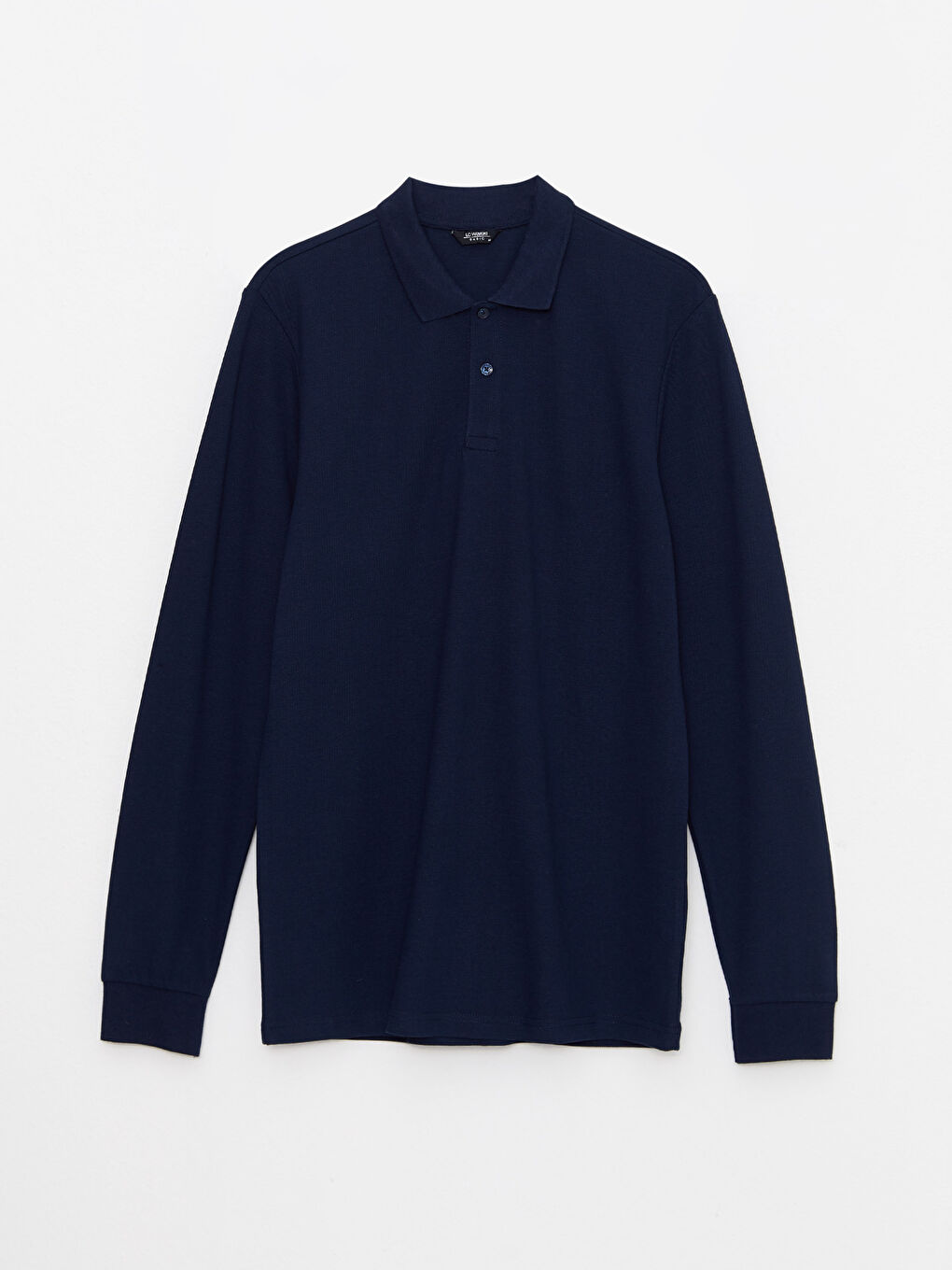 Polo Neck Long Sleeve Pique Men's T-Shirt -W21908Z8-DWP