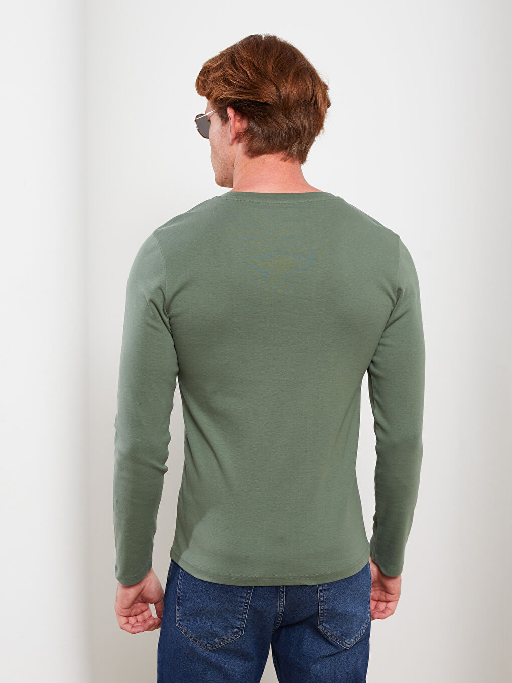 LCWAIKIKI Basic Crew Neck Long Sleeve Jersey Men's T-Shirt -W21909Z8-QA5