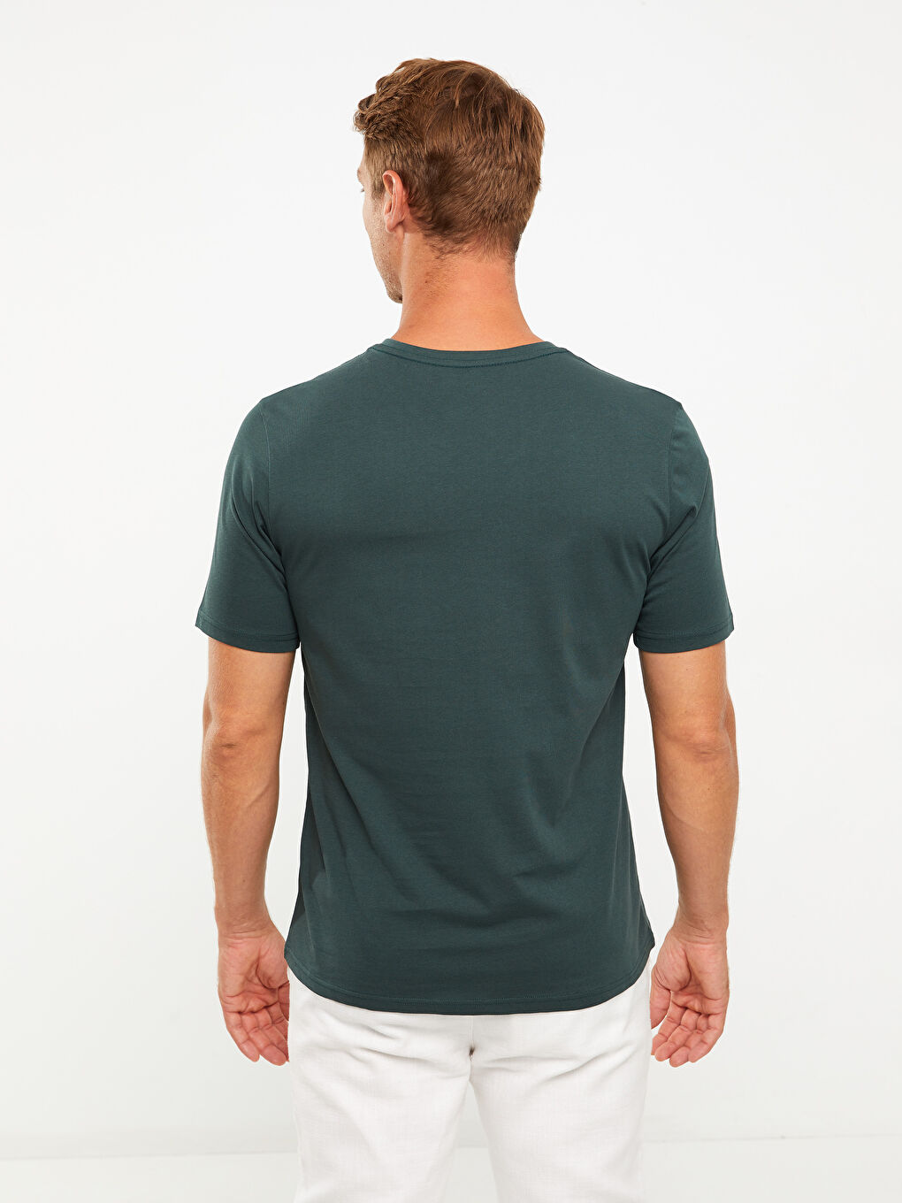 V-Neck Short Sleeve Jersey Men's T-Shirt-4