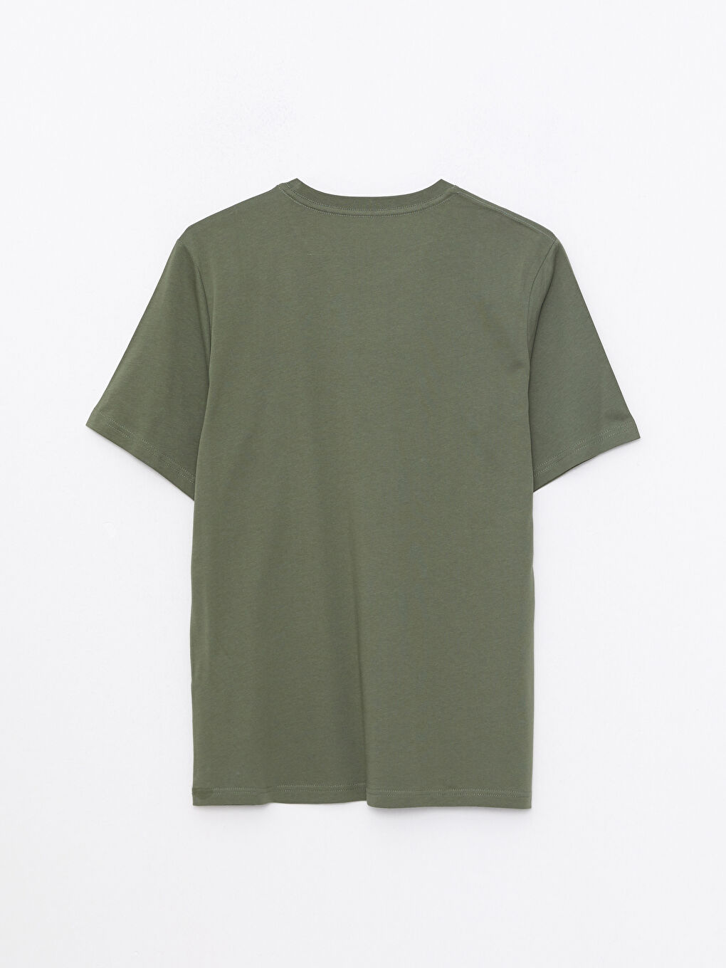 Haki Bisiklet Yaka Penye Erkek Tişört-6