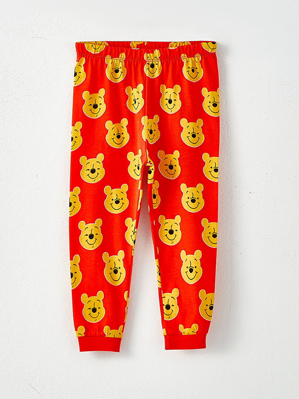 Ekru Bisiklet Yaka Uzun Kollu Winnie the Pooh Baskılı Erkek Bebek Pijama Takımı-2
