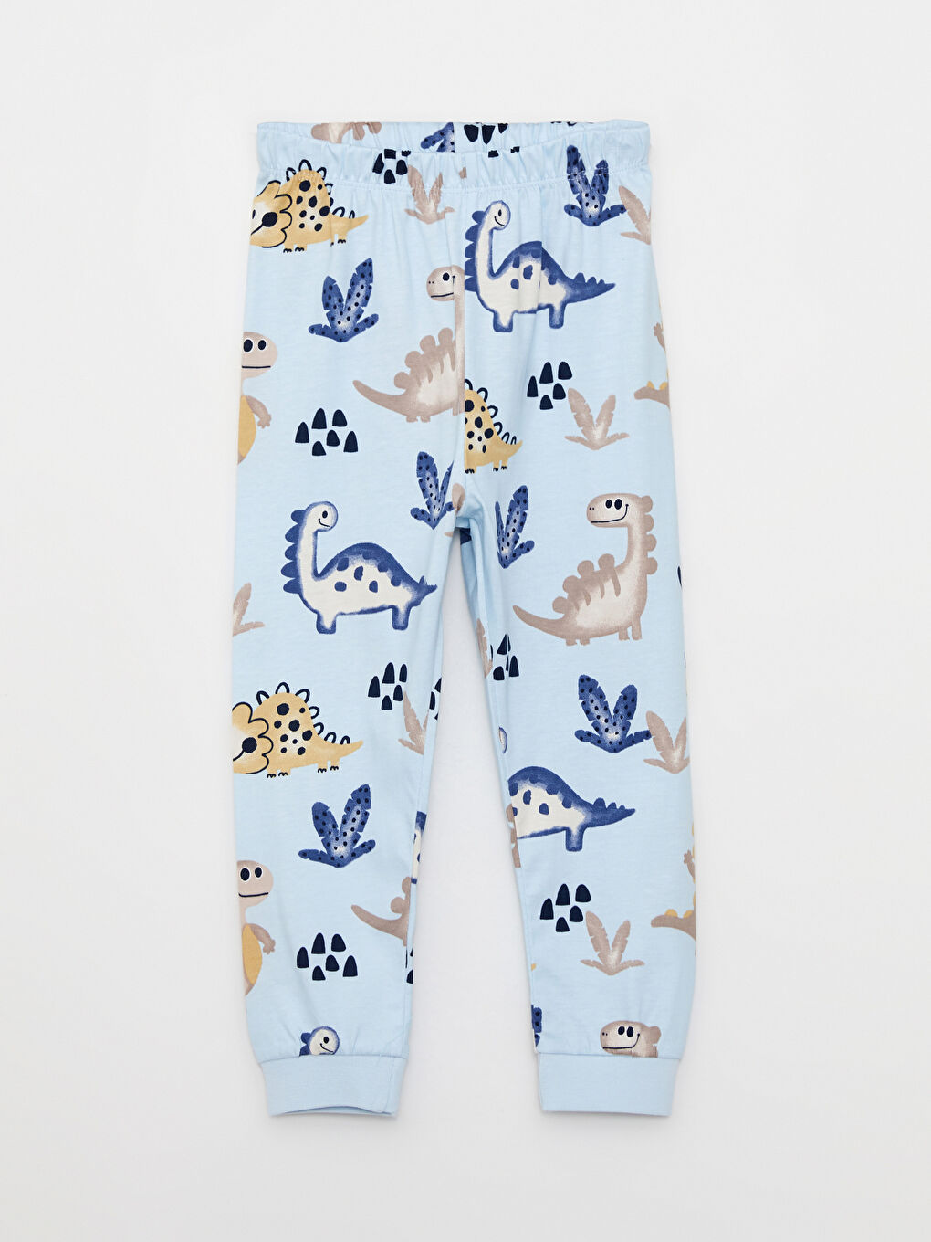 Mavi Bisiklet Yaka Uzun Kollu Baskılı Pamuklu Erkek Bebek Pijama Takım-2