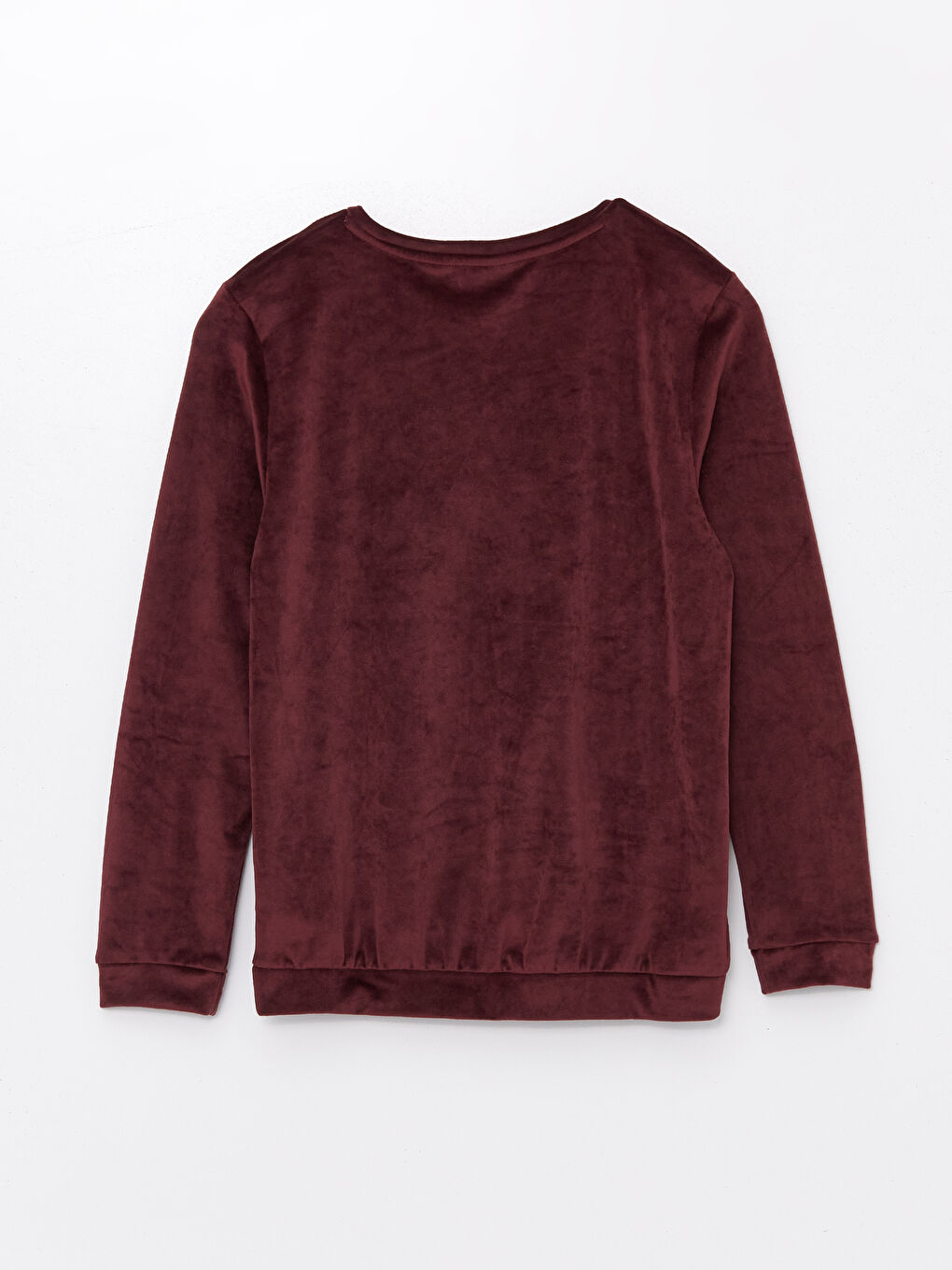 Mürdüm Bisiklet Yaka Nakışlı Uzun Kollu Kadın Pijama Takımı-6