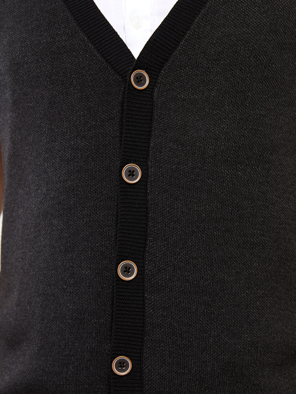 Стандартный однотонный жилет с V-образным вырезом для мужчин-3