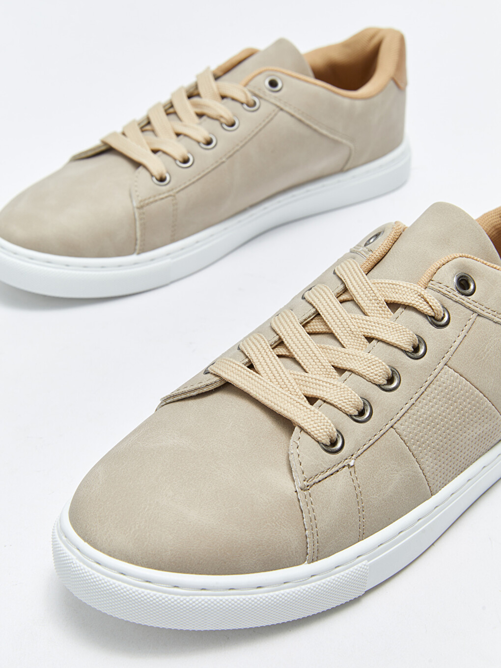 Faux Leather Lace-Up Men's Trainers-2