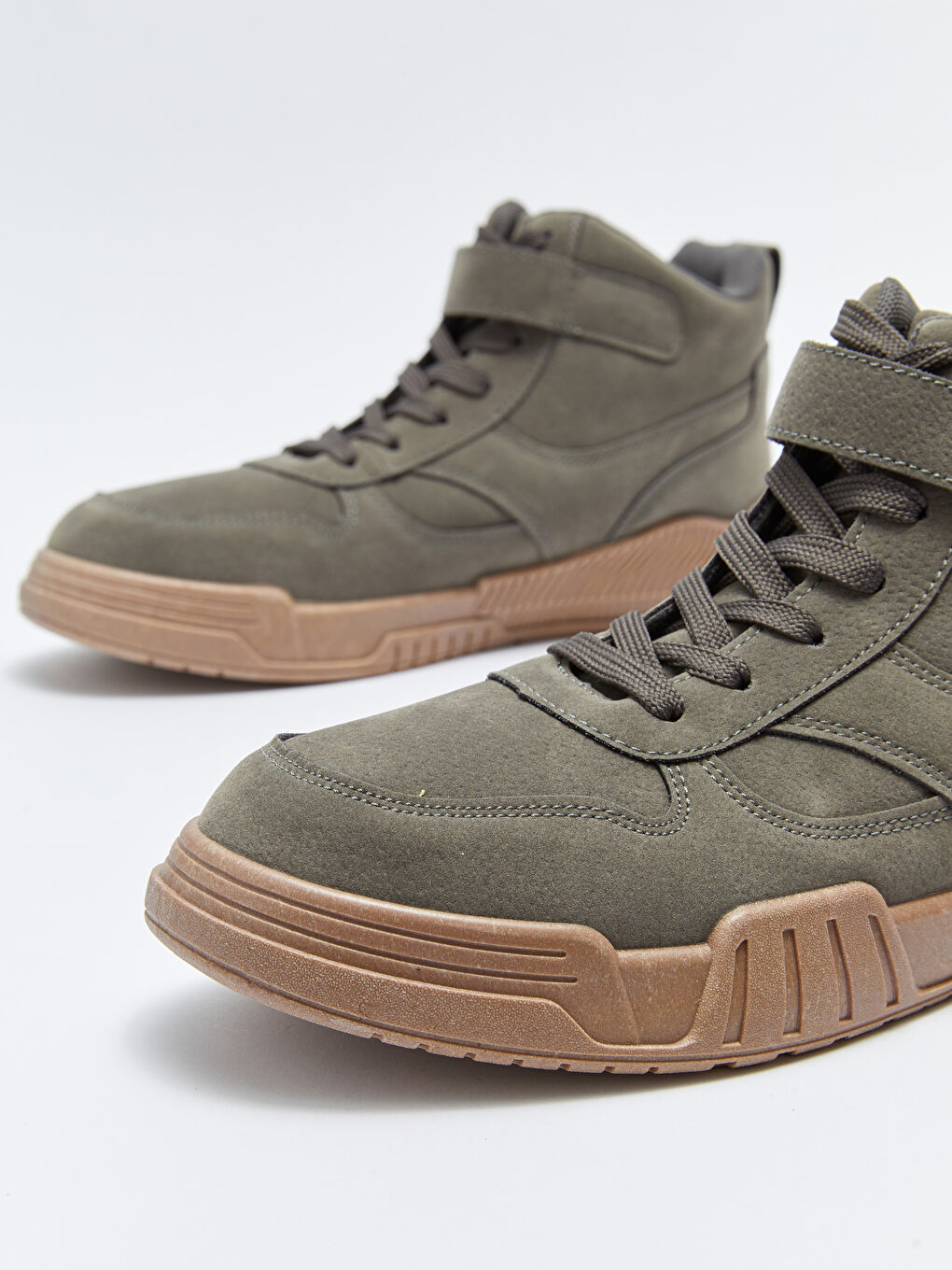 Lace-Up and Velcro Ankle-Length Men's Boots -W21970Z8-S94