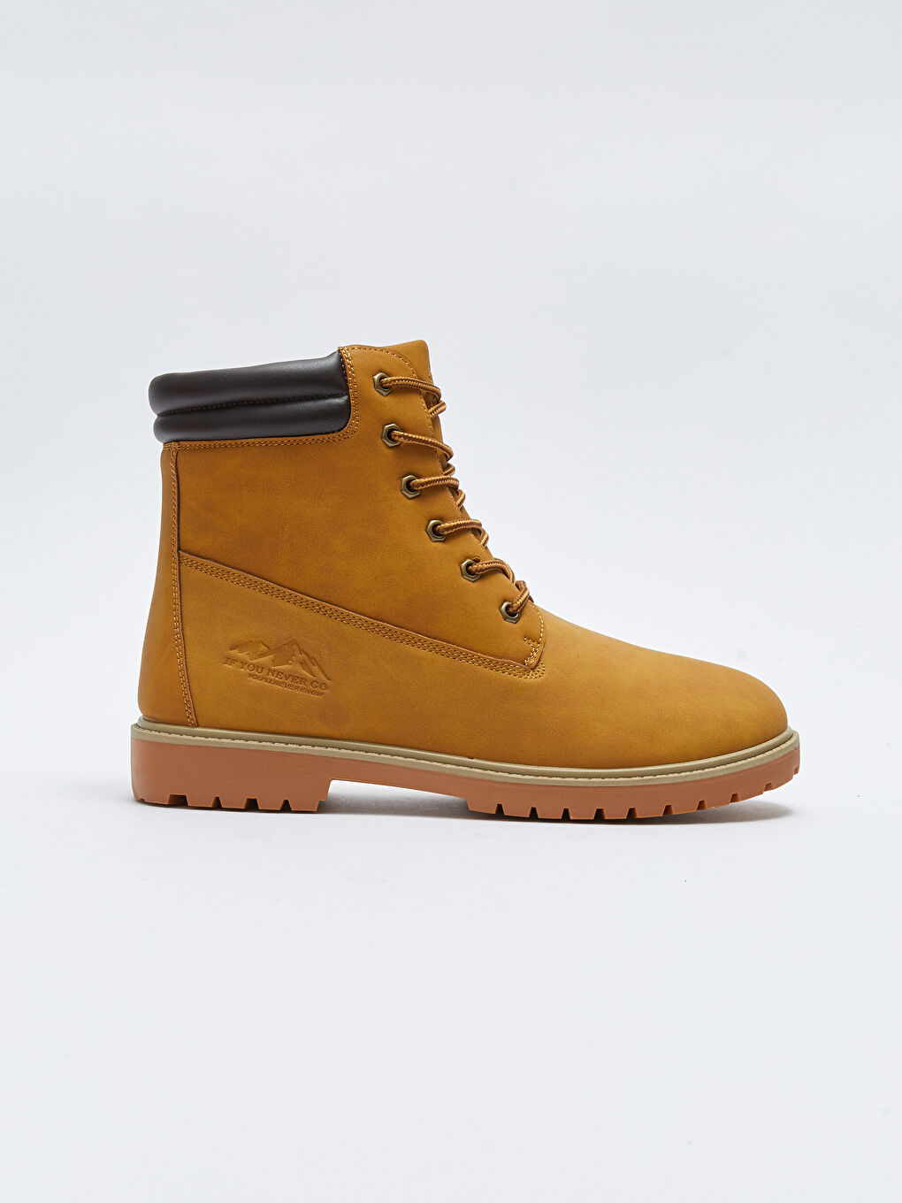 Faux Leather Men's Lace-Up Boots-1