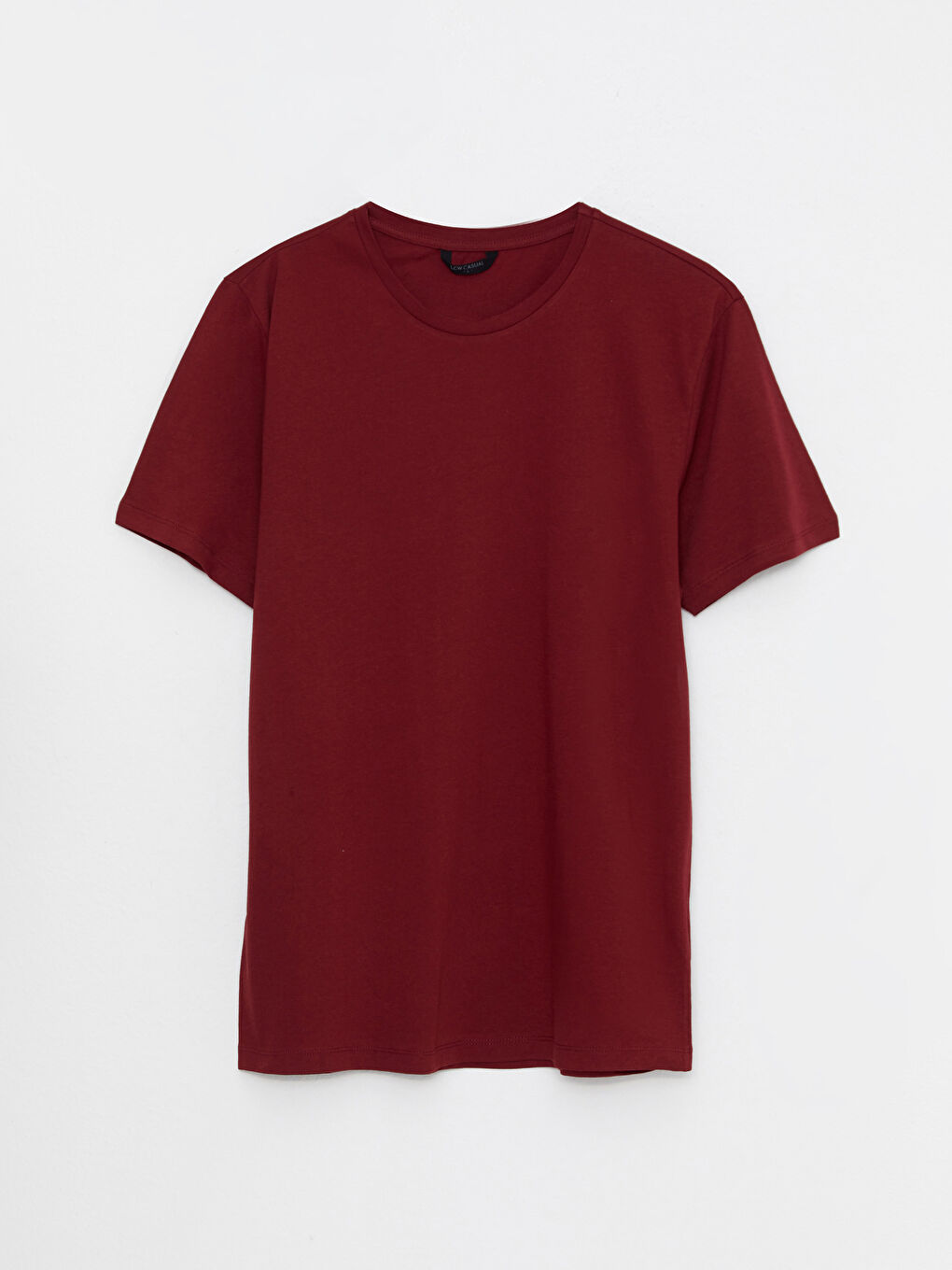 Kırmızı Bisiklet Yaka Penye Erkek Tişört-5