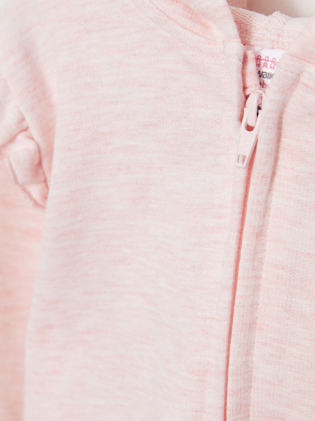 سويت شيرت بسحاب بكابوش كم طويل سادة بنات رضع-1