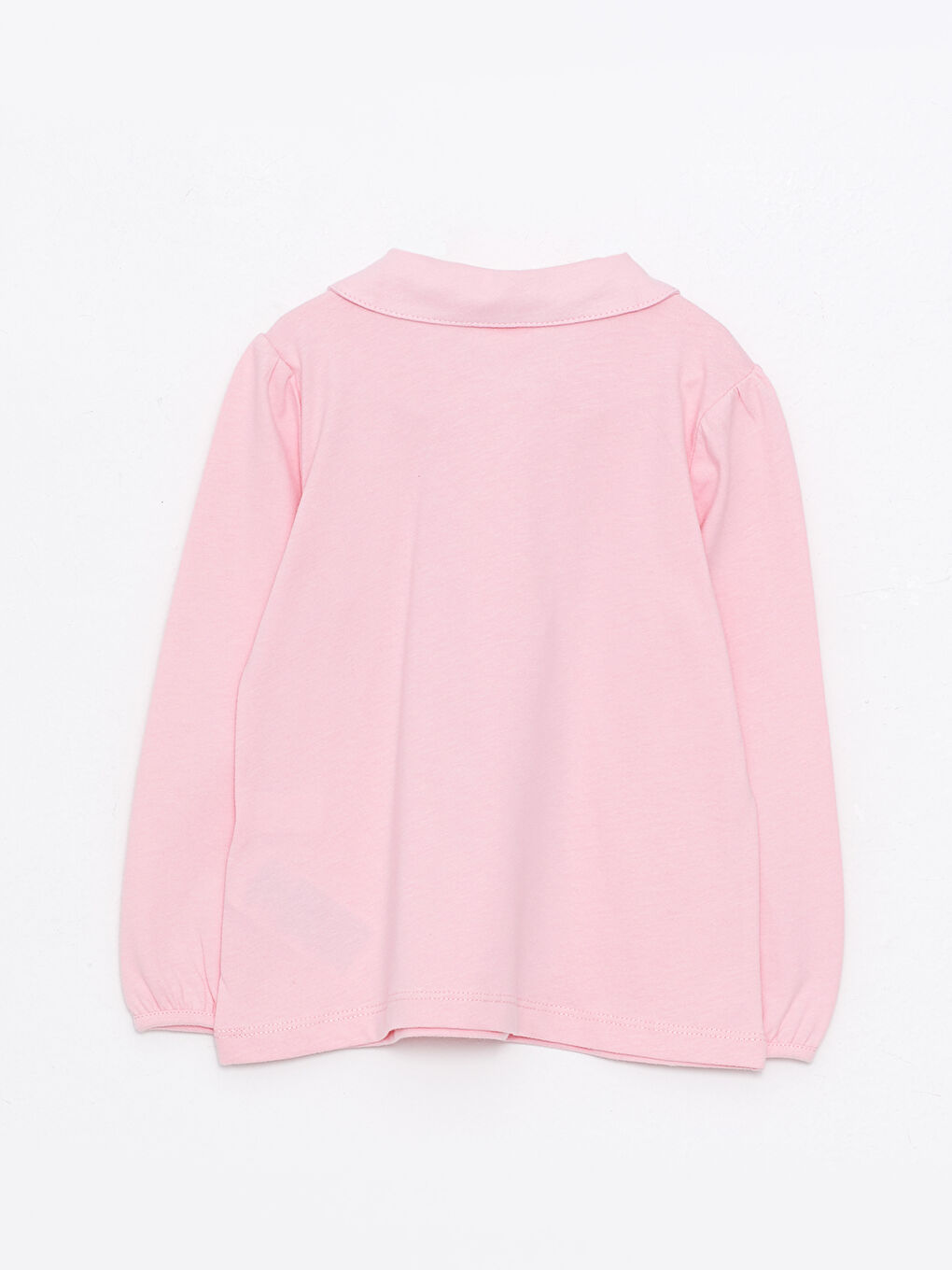LC Waikiki Peter Pan Collar Long Sleeve Basic Baby Girls' T-Shirt -W22014Z1-FLX