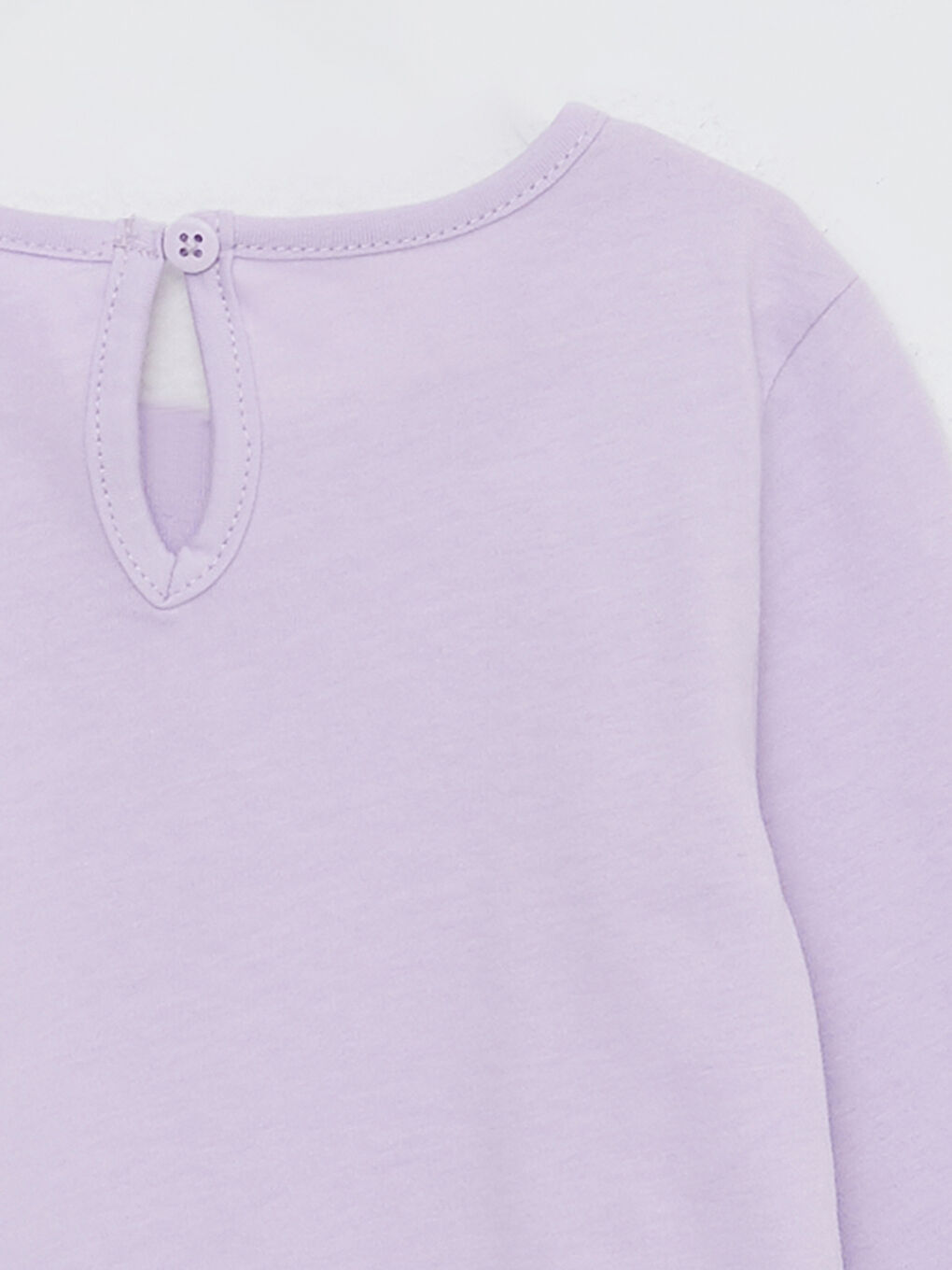 Crew Neck Long Sleeve Basic Baby Girl T-shirt-2