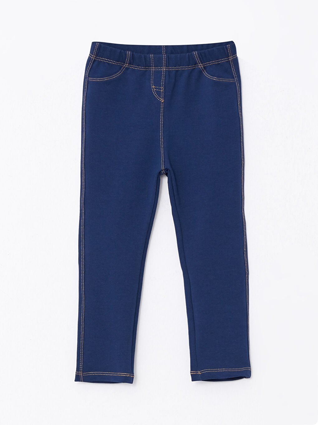 Elastic Waist Basic Jean Look Baby Girl Sweatpants -W22019Z1-309