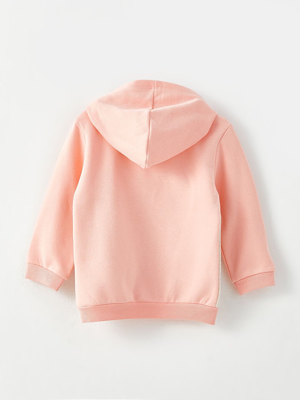 Sweat Zippé À Capuche Manches Longues Bébé Fille avec Bloc de Couleurs-1