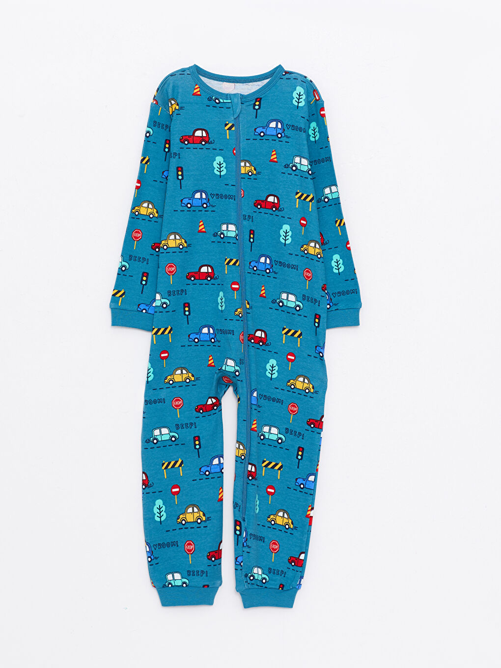 Crew Neck Long Sleeve Printed Baby Boys Jumpsuit 2 Pack-2
