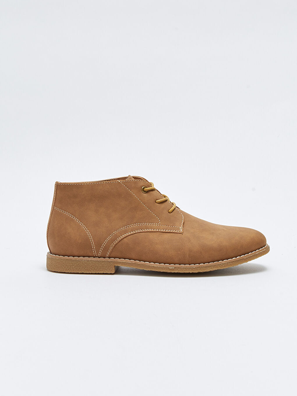 Leather Look Lace-up Ankle-Length Men's Boots-1