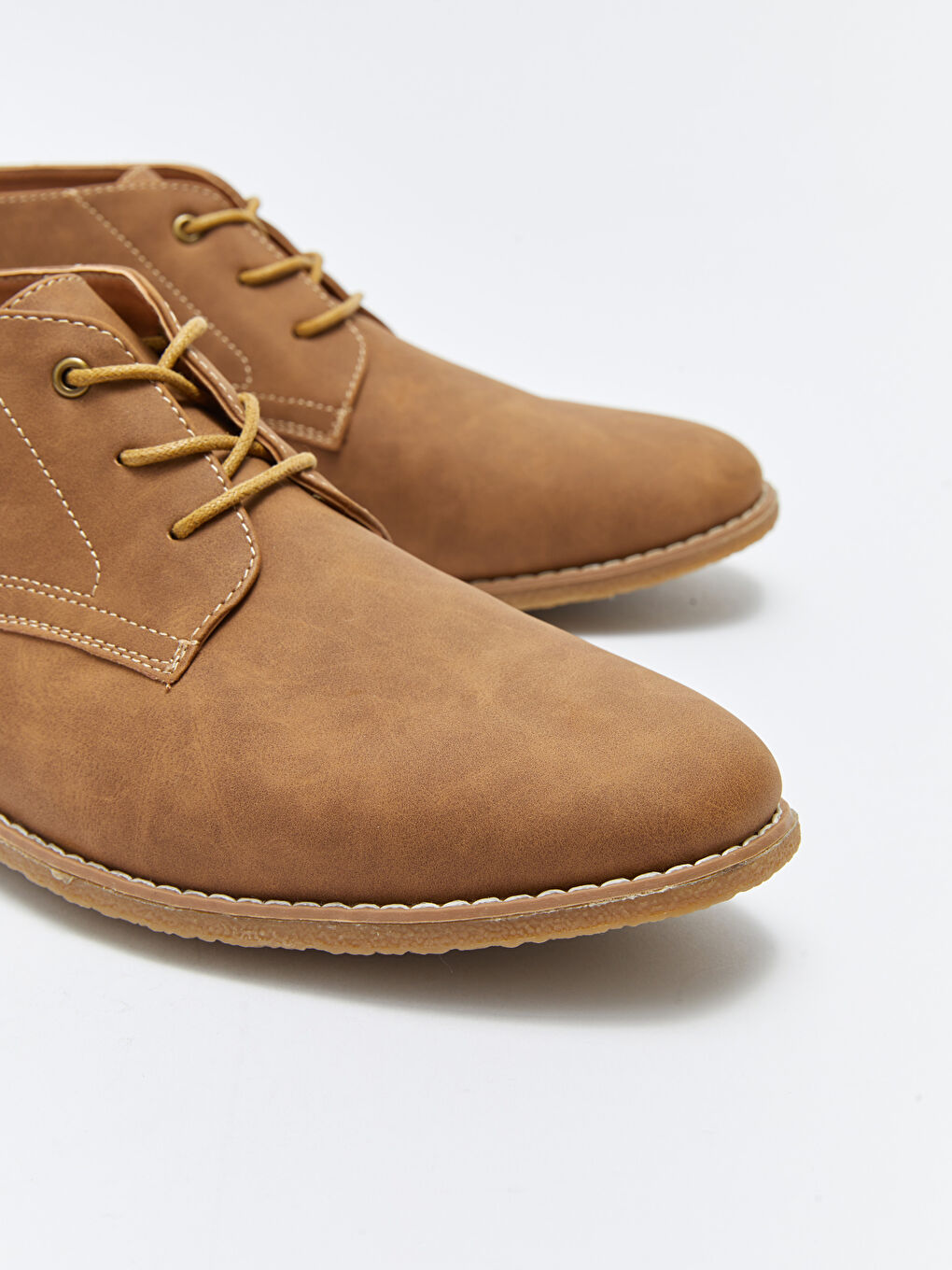 Leather Look Lace-up Ankle-Length Men's Boots-2
