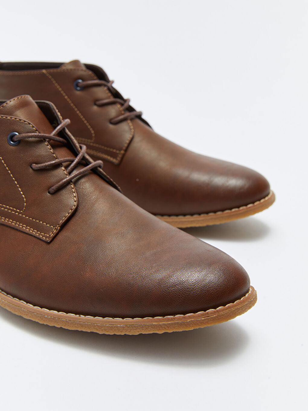 Lederoptik Schnürstiefeletten für Herren-2