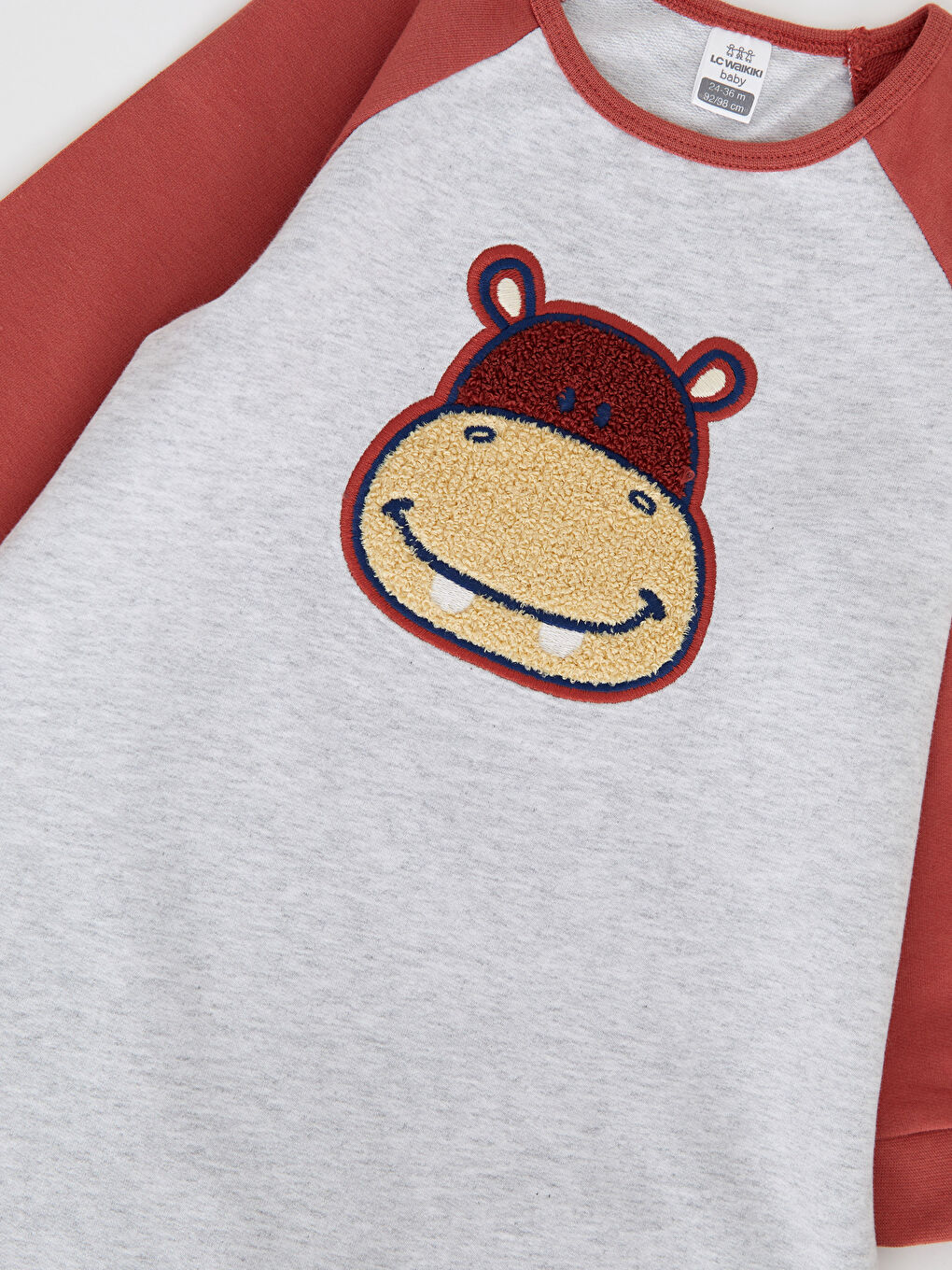 Crew Neck Long Sleeve Embroidery Detailed Baby Boy Jumpsuit-2