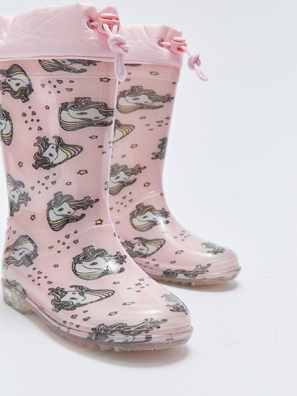 Bottes de Pluie Imprimées à Boucle pour Filles-2