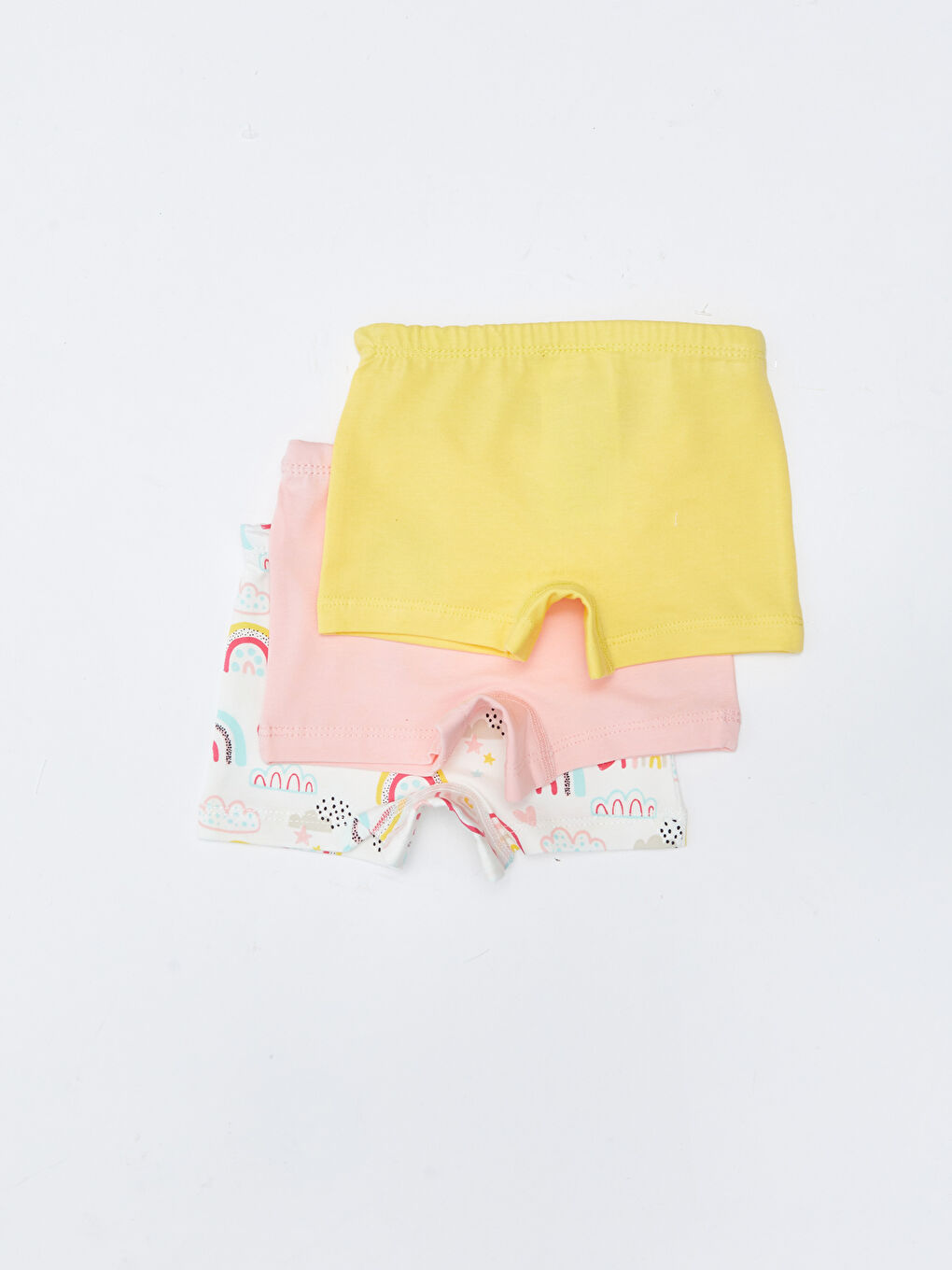 Boxer Bébé Fille en Coton à Taille Élastique Lot de 3-1