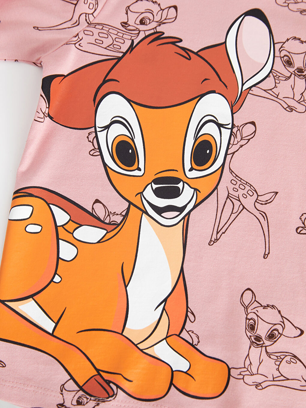 Ensemble de pyjama pour bébé filles imprimé Bambi à manches longues col rond-2