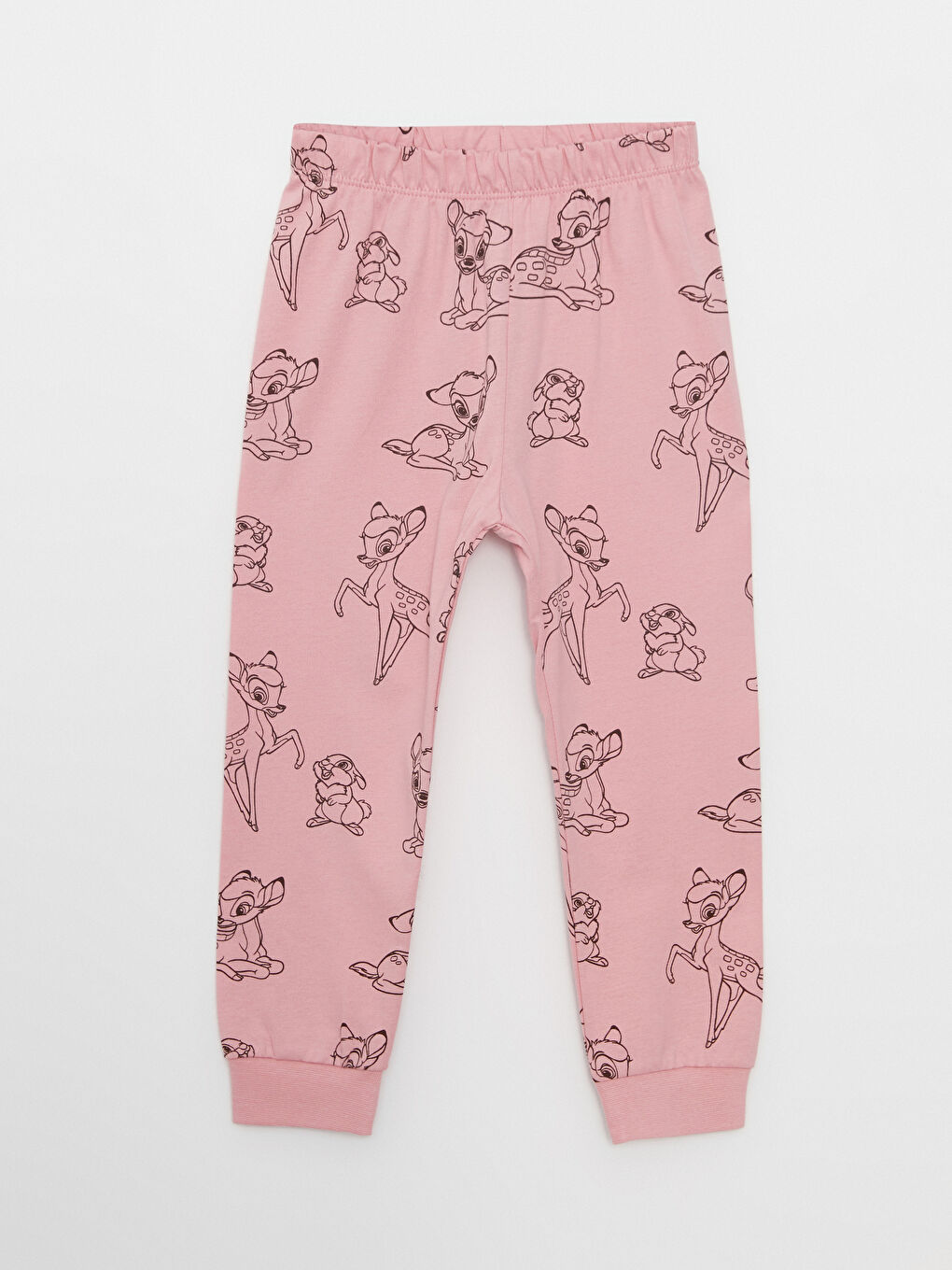 Ensemble de pyjama pour bébé filles imprimé Bambi à manches longues col rond-3