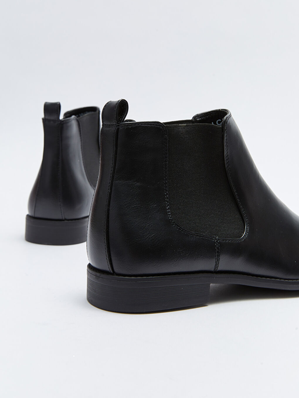 Leather Look Ankle-Length Men's Boots-4