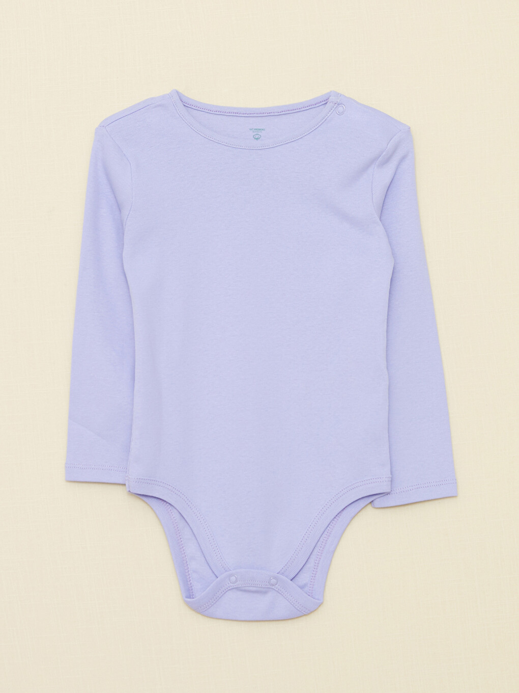 Rundhalsausschnitt Langarm Bio-Baumwolle Baby Mädchen Druckknopf Body 2er-Pack-1