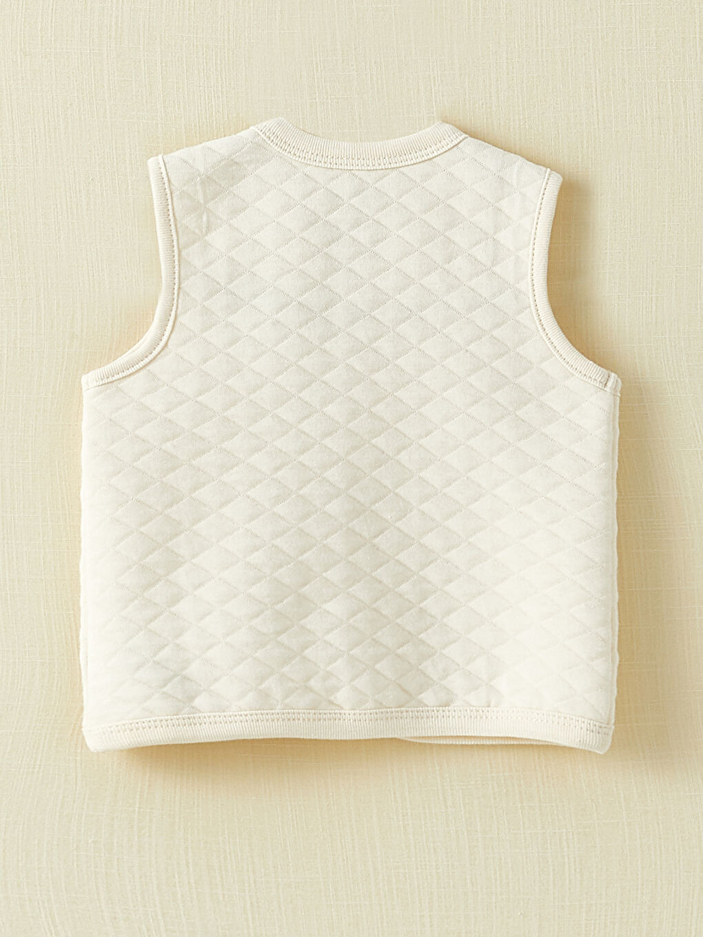 V Neck Organic Cotton Baby Girl Vest-1