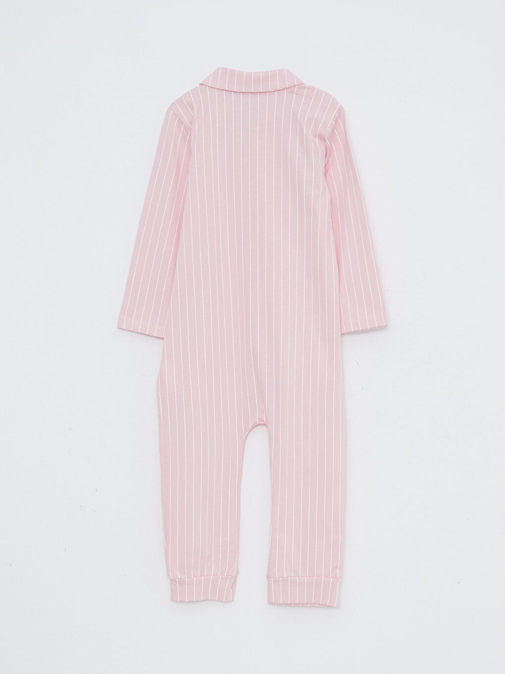 LCW baby Polo Neck Long Sleeve Striped Cotton Baby Girl Jumpsuit -W22081Z1-LHK